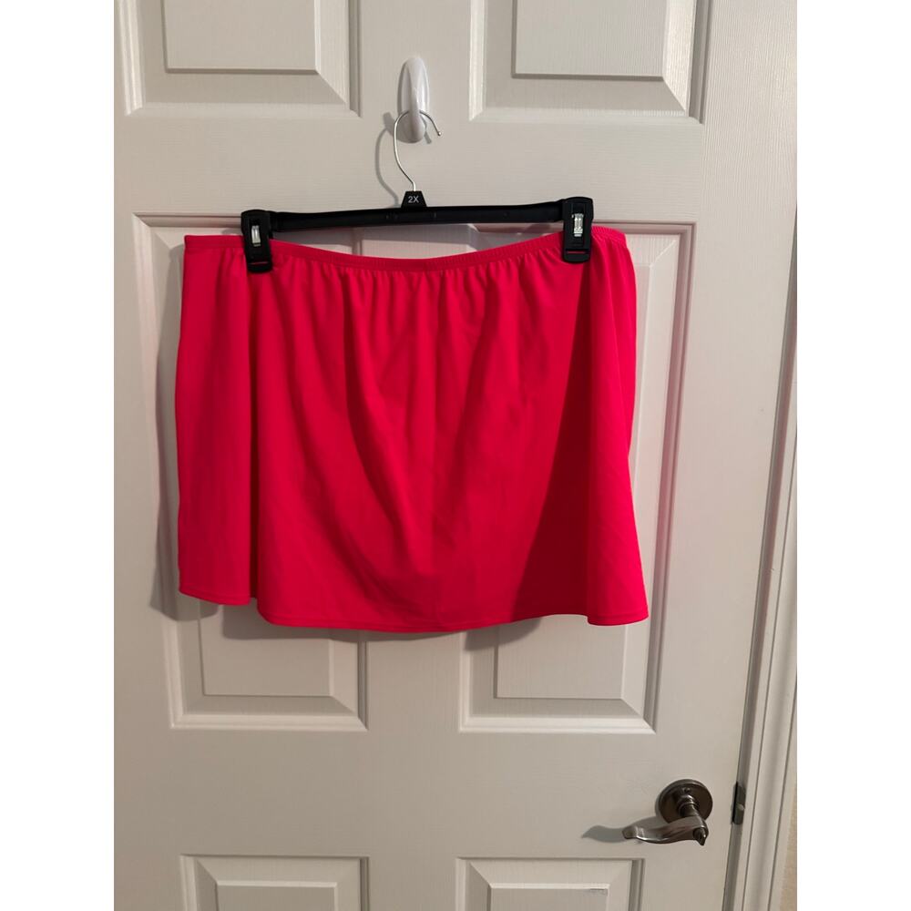 Cacique New Swim Skirt Built in Brief Full Coverage Hot Pink Plus Size 24 - Picture 5 of 8